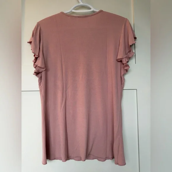 Pink Ruffle Sleeve Top - Picture 5 of 7